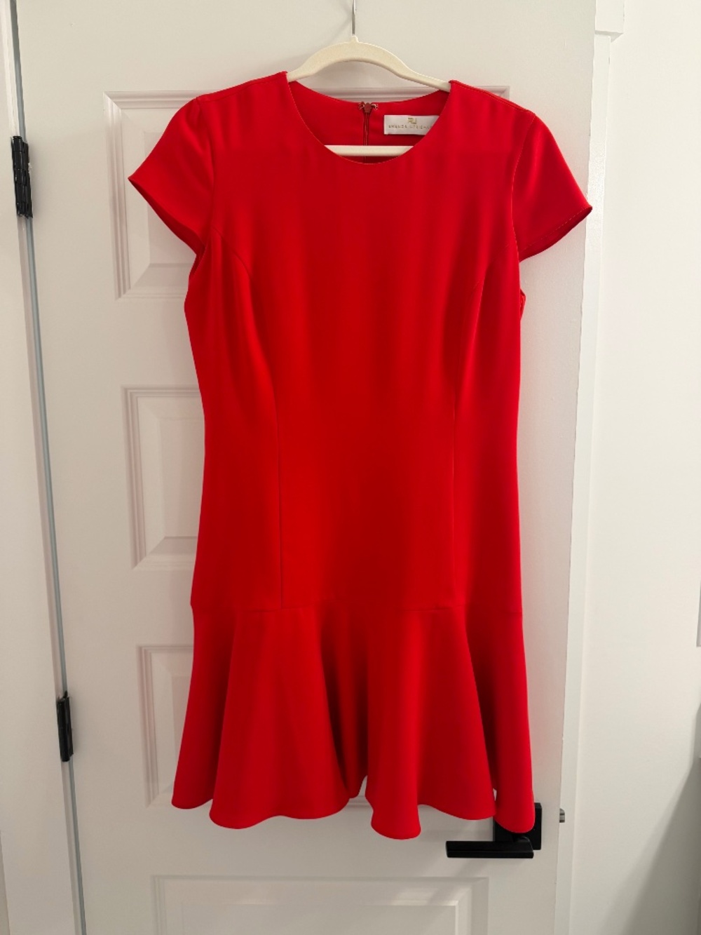 Amanda Uprichard Drop Waist Red Dress